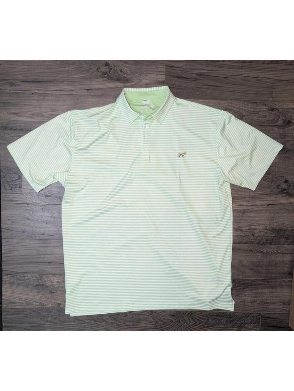 Fieldstone Golf Polo Mens 2XL Green Stripe
